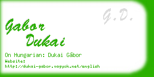 gabor dukai business card